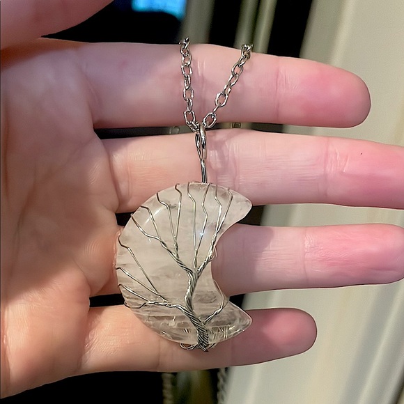 Wire Wrapped Clear Quartz Tree of Life Pendant - Picture 1 of 3